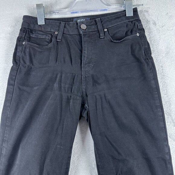 Paige Hoxton Ultra Skinny Jeans Womens Size 26 Mid Rise Stretch Black - Picture 3 of 12
